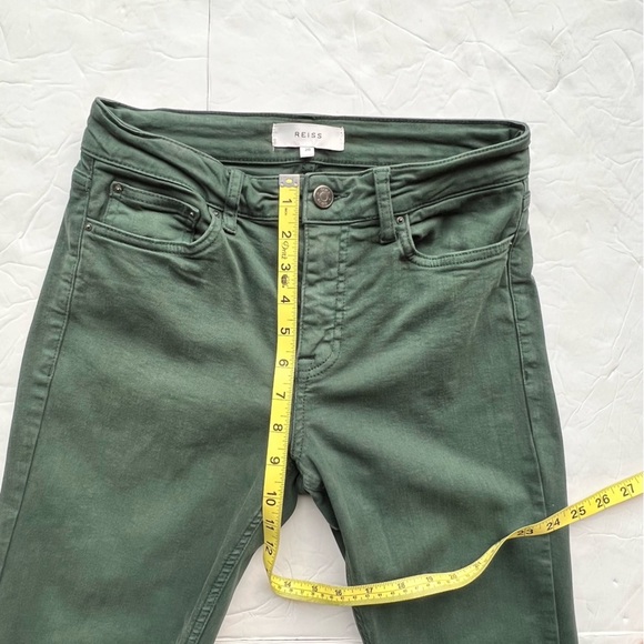 REISS Forest Green Skinny Leg Jeans Size 28 - Picture 9 of 12
